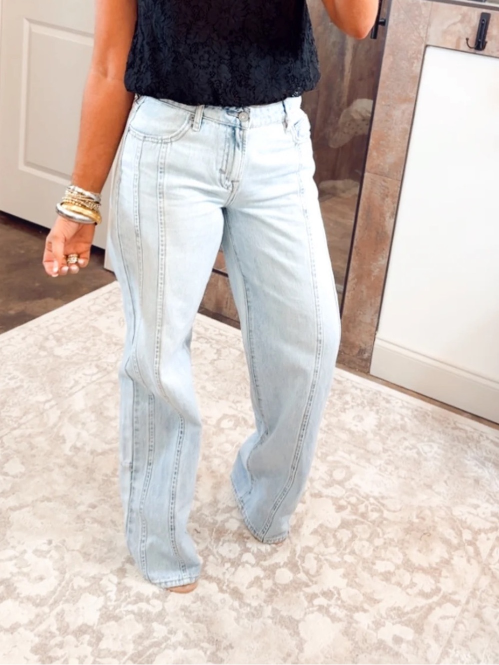 Logan Light Wash Dad Jeans by Hidden
